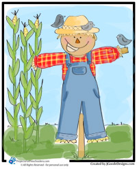 Projects for Preschoolers - Scarecrow Roundup on Alldonemonkey.com