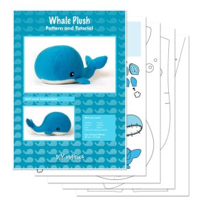 whale pattern 1 - DIY Fluffies - Pinterest Scavenger Hunt Alldonemonkey.com